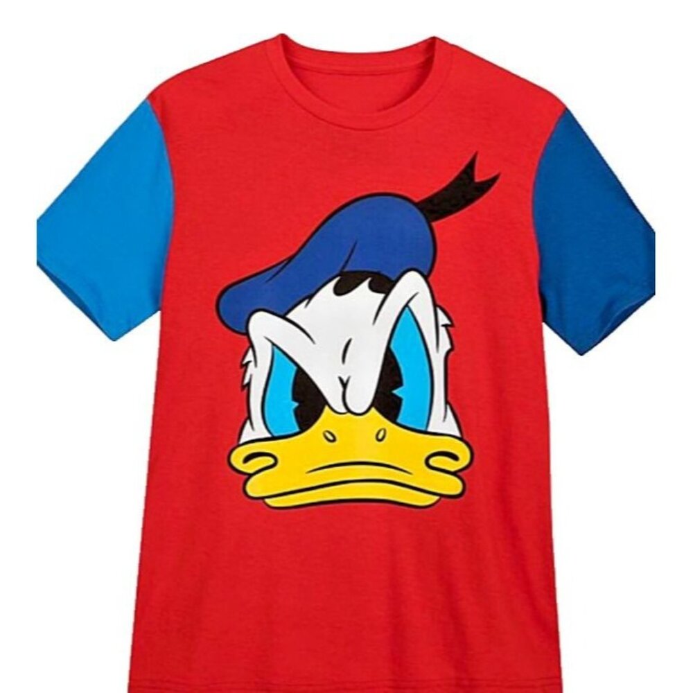 Mickey & Co Disney Donald Duck Colorblock T-Shirt Size L Short Sleeve Multicolor